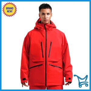 Oversized Waterproof Insulated Ski Jacket Baggy Fit Winter Hooded Mountain Coat